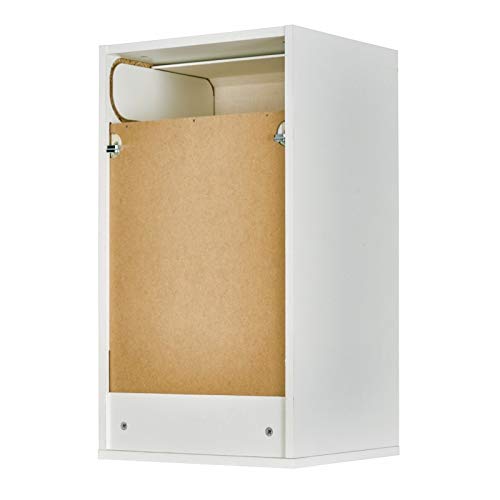 SIMMOB Meuble de Cuisine Blanc A Rideau 2 Etagères 40 x 72 x 35 cm