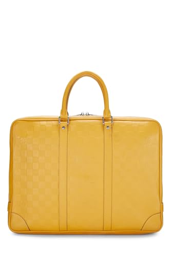 Pre-Loved Yellow Damier Infini Porte-Documents Voyage, Yellow4