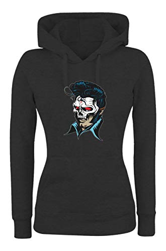  Felpa Donna con Cappuccio Basic Top qualità Top vestibilità - H.isback - Divertente Humor Made in Italy (Nero, XL)