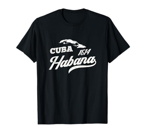 Habana Cuba 1514 Retro Orgullo Cubano Vintage 70s 80s Camiseta
