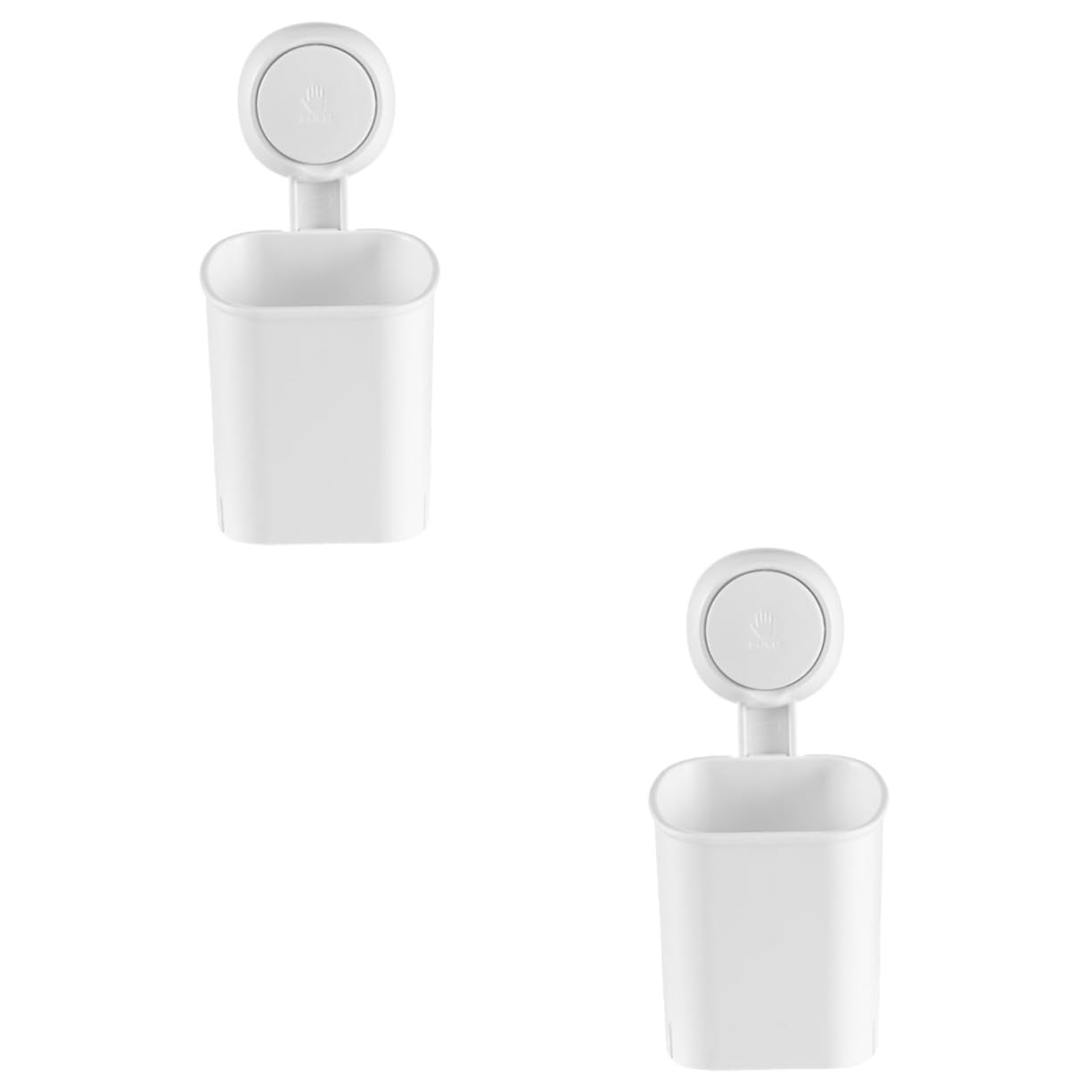 2 Piezas Soporte de Cepillos de Dientes con Ventosa Fuerte para Pared Organizador de Cepillos Manuales y Eléctricos Porta Pasta y Maquinillas Caja de Almacenaje Multiusos para Baño