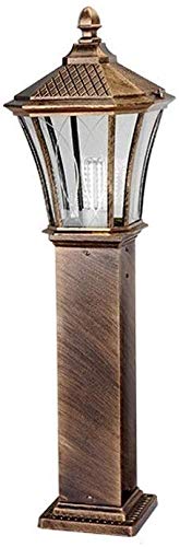 Lampe colonne IP55 étanche hauteur 80 cm avec abat-jour verre anti-intempéries