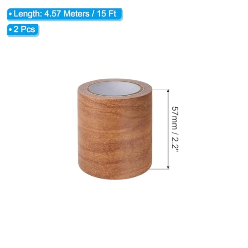 Image of PATIKIL Wood Grain Repair Tape 2.2 inch x15ft,2 Pcs Self Adhesive Realistic Textured Repair Tape Patch for Floor Door Table Cabinets Desk,Wheat Maple