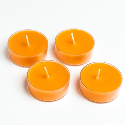 Image of AuraDecor Scented Soy Wax Acrylic Tealight Candle, Organic Luxury Aroma, Aromatic /Aromatherapy Candle || Long Lasting Burning Time (Jumbo Tealight, Amber Quartz & Oudh)