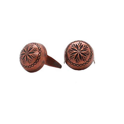 Picos de cabeza de clavo cobre antiguo de 3/8" de diámetro, paquete de 100 miniatura 1