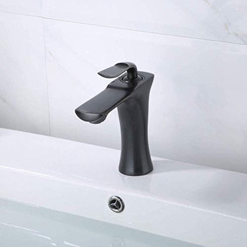 Robinet froid pour lave-mains en laiton noir mat de toilette