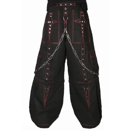 Extreme Bondage Skater Gothic Punk Rocker Cyber Goth Steampunk Biker Emo Black Dagger Trouser Pant Shorts (38)4