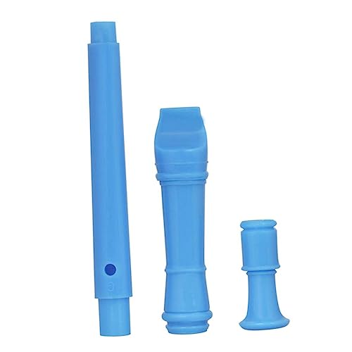 Kisangel Descant Recorder Flute Blue Music Instrument for Beginners for Hand Flexibility Coordination Accurate Tones Safe Material
