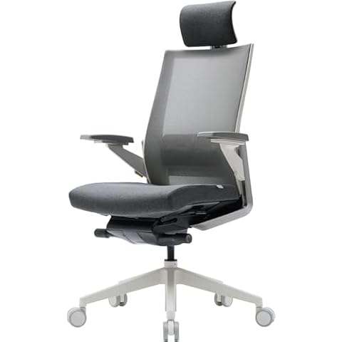 SIDIZ T80 Premium Ergonomic Office Chair : Extreme Comfort Home Office Desk Chair, Adjustable Headrest, Lumbar Support, 3D Armrests, Forward Tilt, Seat Depth, Alternative Gaming Chair (White) Cover