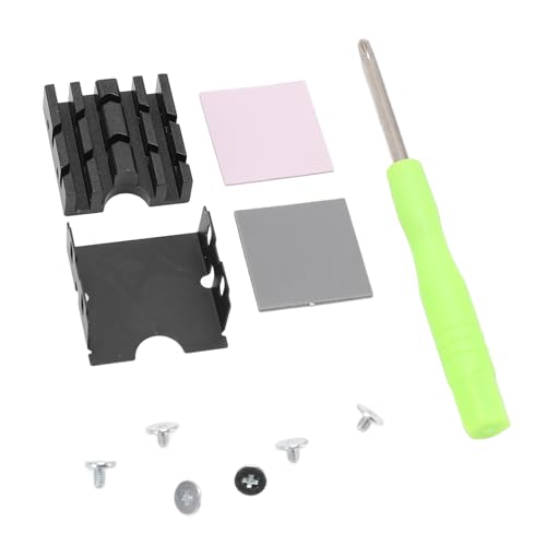 SIXRUN M.2 2230 SSD Kühler Aluminium Kühlkörper für M.2 NVMe SSD mit doppelseitiger Kühlung und thermischem Silikonpad für PC Laptop