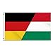 Große 90×150 CM Deutschland Ungarn Flagge, großes 150D Deutsch Ungarns Freundschafts banner,Strapazierfähige Deutschlandfahne Doube-Seitendruck Dekor Messingösen large Hungary