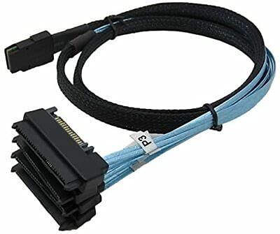 NFHK Internal 36 Pin Mini SAS SFF-8087 Host To 4 SFF-8482 Target