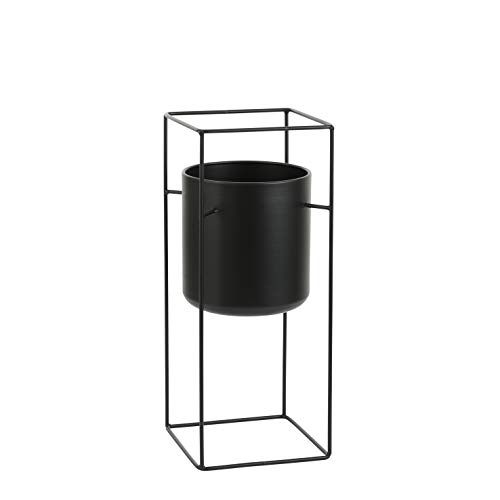 MICA Decorations Porte Blumentopf mit Standfuß - L20 x B20 x H50 cm -...