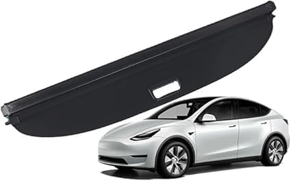 Auto versenkbare hinteren Kofferraum Paket Regal Cargo Covers per Tesla Model Y 2020 2023, Gepäck Vorhang Privatsphäre schützendes Zubehör