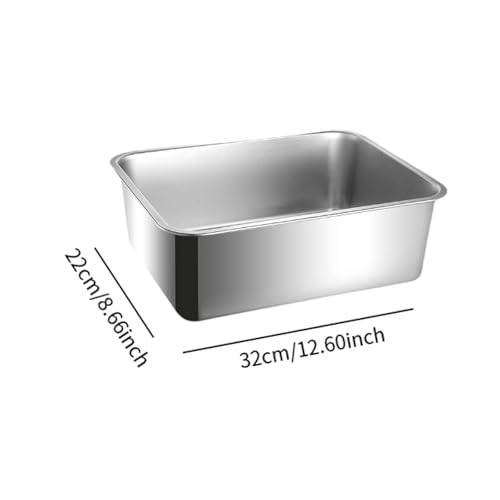Arenero de acero inoxidable para gato altura 10 cm miniatura 4