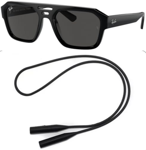 Ray-Ban RB4397 Sunglasses Bundle: RB 4397 667787 Corrigan Black Dark Grey and Universal Anti-slip Silicone Leash2