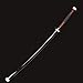 lkjad Cosplay Anime Katana Swords, Tanjirou Samurai Sword, Demon Slayer Sword Sunwheel Knife Black 40 in