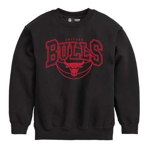 Junk Food NBA - Chicago Bulls Monochromatic Arch Kids Crewneck Black