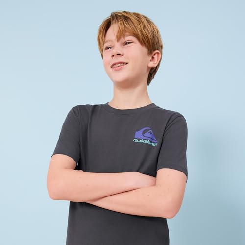 Image of Quiksilver Boys' Short Sleeve Logo Graphic T-Shirt, Soft & Comfortable, Regular Fit
