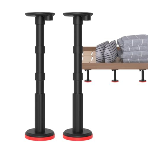 LearnLyrics Soporte para con Cremallera, 2 Varillas de Soporte Ajustables – Varilla de elevación para Fregadero Empotrado y Soporte de fijación para de baño