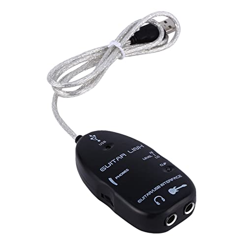 ERYUE Plug-and-Play-USB-Gitarrenadapter, Stereo-Kopfhörerausgang, Wiedergabe mit Variabler Geschwindigkeit, Professionelle Tools für -Mac-OS-Gitarristen
