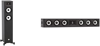 JBL Stage A170, 2.5-Way Dual 5.25" Woofers, 1" Aluminum Tweeter, Floor Standing Speaker (Single) - Black & Stage 135, 2-Way Dual 6.3" Woofers, 1" Alluminum Tweeter, Center Loudspeaker