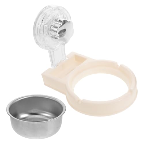 DIYEAH Cenicero para Inodoro Blanco sin Taladro con Ventosa, Diseño Moderno y Minimalista, Material Plástico y Metal, Adecuado para Baño y Hotel