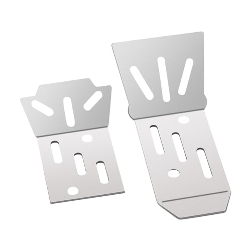 Image of Stainless Steel Front & Rear Skid Plate Bottom Chassis Armor Cover Upgrade Parts for 1 /18 Arrma Granite Grom Typhon Grom Mega 380