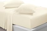 Bella Nights Pillow Cases 2 Pack - Microfiber Housewife Pillowcase Hypoallergenic Pillow Cover Standard Size with Envelope Closure 50 x 75 cm Ultra Soft Breathable & Wrinkle-Resistant (Cream)