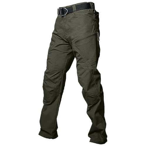 OIOLOYJM Military Cargo Pants for Men Hiking Relaxed Fit Work Waterproof Stretch Tactical Lightweight Outdoor Travel Pant