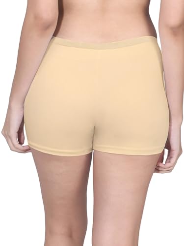 Image of DChica Essentials Women Boyshorts Panties, Bloomers for Women's with Good Hip Coverage & Inner Elastic, Seamless, High Rise Underwear Shorts - (Pack of 1 & 2) Solid Colors
