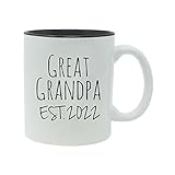 Great Grandpa Established Est. 2022 11-Ounce Ceramic Coffee Mug with Gift Box (Black)