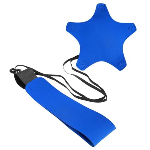 Meideli Soccer Kick Trainer Football Kick Trainer Solo Soccer Training Accessories with Wear Resistant Adjustable Waist Belt Kids Football Training Tool Blue