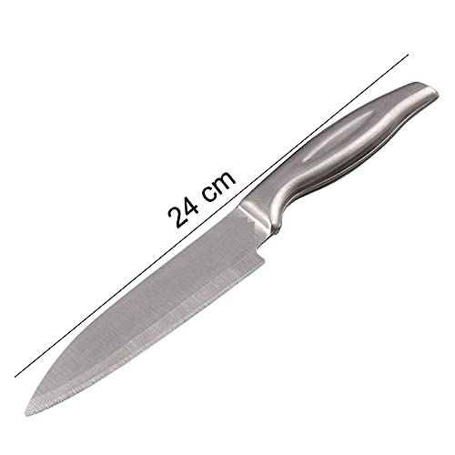 Image of DeoDap Professional Super Sharp Stainless Steel Kitchen Chef Knife 10 inch (Silver)