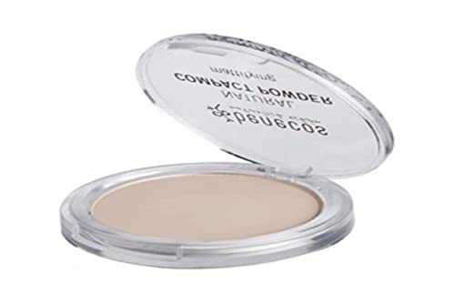 Benecos Natural Compact Powder (Porcelain) for Fair to Medium Skin Tone, Flawless Matte Finish - Face Powder Makeup