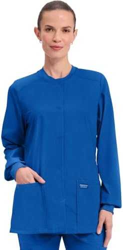 Cherokee WW Professionals Scrub Jacket for Women Snap Front