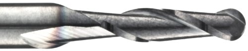 Image of 17001432 Carbide Ball Nose End Mill, Inch, TiAlN Finish, Roughing and Finishing Cut, 30 Degree Helix, 2 Flutes, 2' Overall Length, 0.250' Cutting Diameter, 0.250' Shank Diameter