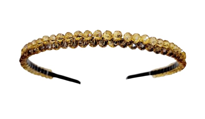 Extremely stunning and Elegant Brown double joined Crystal & Stones headband for Women and Girls (Pack of 1)-image-22