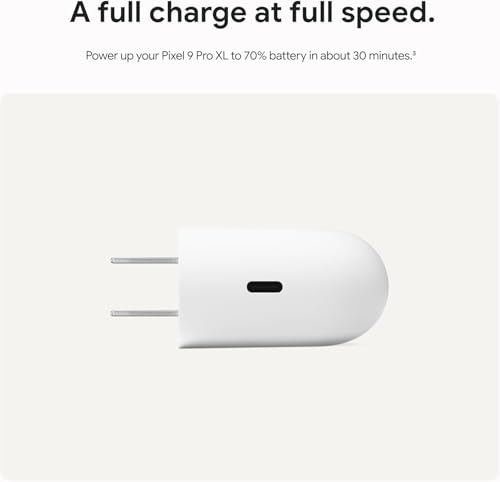 Image of Google 45W Type C Fast Charger Adapter Compatible with Pixel 9 Pro XL, Pixel 9 pro Fold, Pixel 9 Pro, Pixel 9 /9a, Chromebook, Pad, Taplet, Laptop Quick Rapidly Charging for USB C Mobile Phones