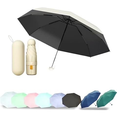 EEPLUYTY Mini Umbrella with UV Protection Cover