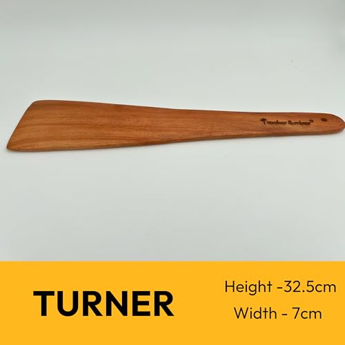 Image of Cooker&Mixer Wooden Flip /Spatula /Ladle for Cooking Dosa /Roti /Chapati | Kitchen Tools | No Harmful Polish | Handmade | Cookware (Turner)
