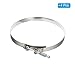 PATIKIL T-Bolt Hose Clamps with Spring, 4 Pack 304 Stainless Steel Adjustable Worm Hose Clamp Working Range 203-211mm(8-8.3