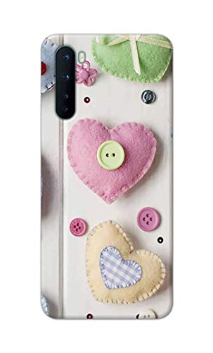Image of PRINTFIDAA Heart Shape Hard Back Cover for OnePlus NORD (2020 Model), OnePlus Z Back Cover -(P6) KAT1010