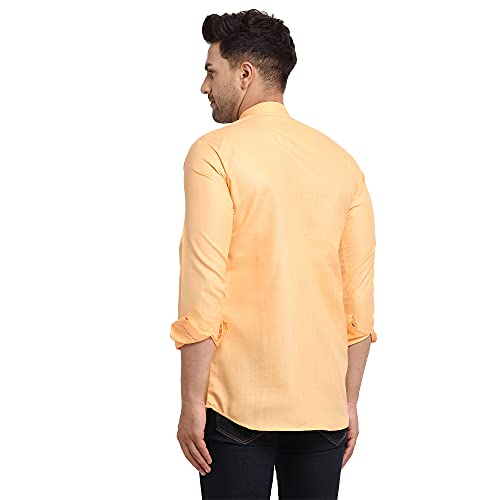 Image of SAIFOO Men's Rich Cotton Blind Short Kurta