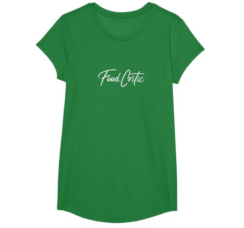 Food Critic T-Shirt, Girls, Kelly Green, Large