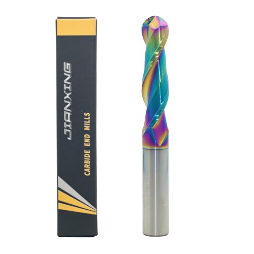 1/2" Extra Long 2-Flute Carbide Ball Nose End Mill, 4” OAL, 1pc