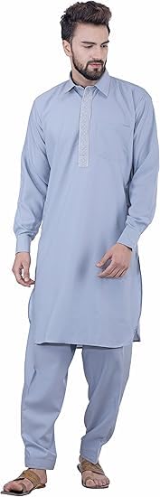Men's Cotton Blend Pathani Kurta Salwar SET2