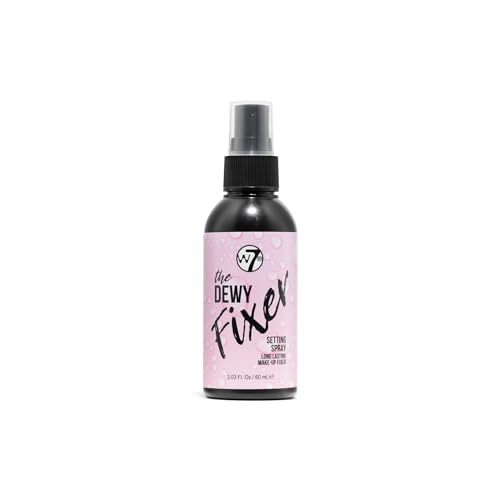 W7 The Fixer - Spray fijador de maquillaje - Acabado húmedo - Fórmula ultrafina de larga duración - Sin crueldad animal y vegano