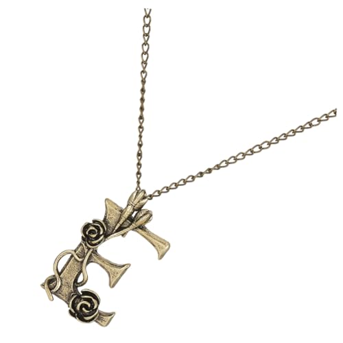 Collana iniziale: la lavorazione raffinata garantisce i dettagli per te, ti dà un senso di impressione visiva, collana a catena