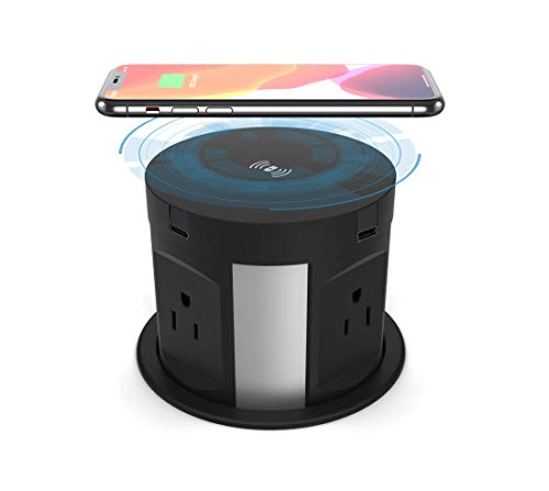 One-Day Sale: Up to 50% Off BTU Automatic Pop Up Sockets, Retractable Recessed Power Strip, Surge Protector Power Strip with 4 AC Plug + Type-A and Type-C USB Port and Wireless Charger, Pop Up Outlets for Kitchen Counters, Black One-Day Sale: Up to 50% Off BTU Automatic Pop Up Sockets, Retractable Recessed Power Strip, Surge Protector Power Strip with 4 AC Plug + Type-A and Type-C USB Port and Wireless Charger, Pop Up Outlets for Kitchen Counters, Black